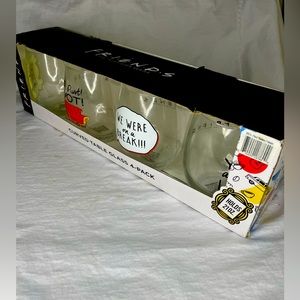 Friends The Television Series Curve Table Glass 4 Pack Glassware Set